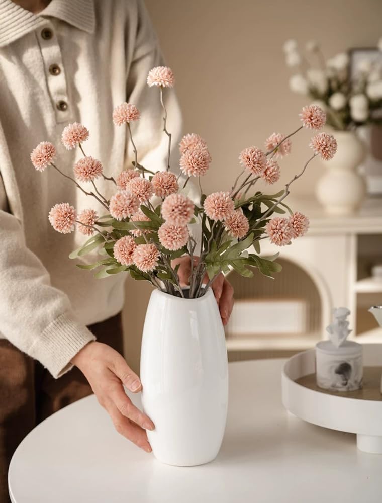 Laelfe 5pcs Dandelion Artificial Flowers Bridal Bouquet Wedding Home Party Decor - Image 4