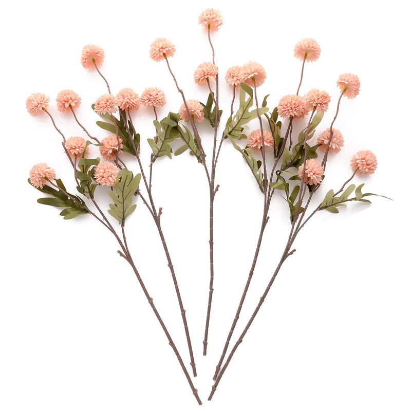 Laelfe 5pcs Dandelion Artificial Flowers Bridal Bouquet Wedding Home Party Decor - Image 1