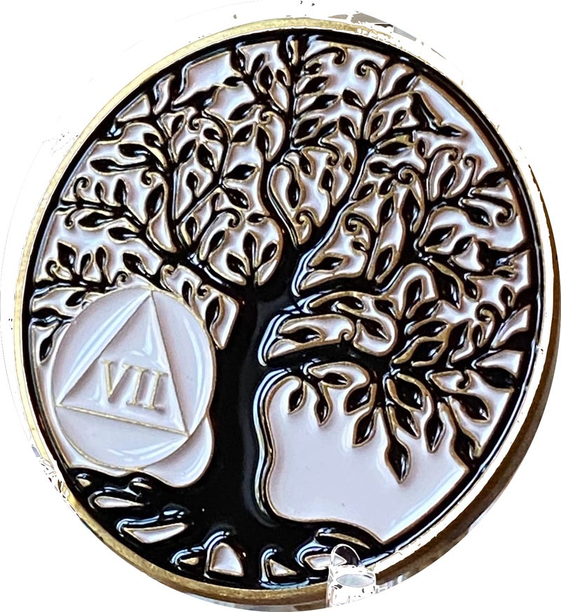 RecoveryChip 7 Year AA Medallion Tree of Life Serenity Prayer Medallion Coin
