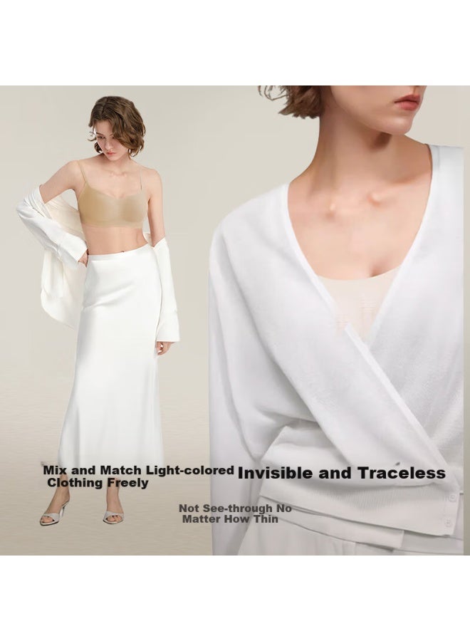 Ubras Seamless Lightly Padded Bralette Invisible Traceless Bra Women's Foundation Liquid Bare Back Hook - Image 5