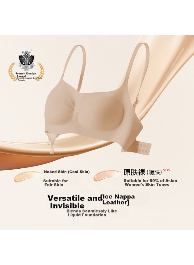 Ubras Seamless Lightly Padded Bralette Invisible Traceless Bra Women's Foundation Liquid Bare Back Hook - Image 2