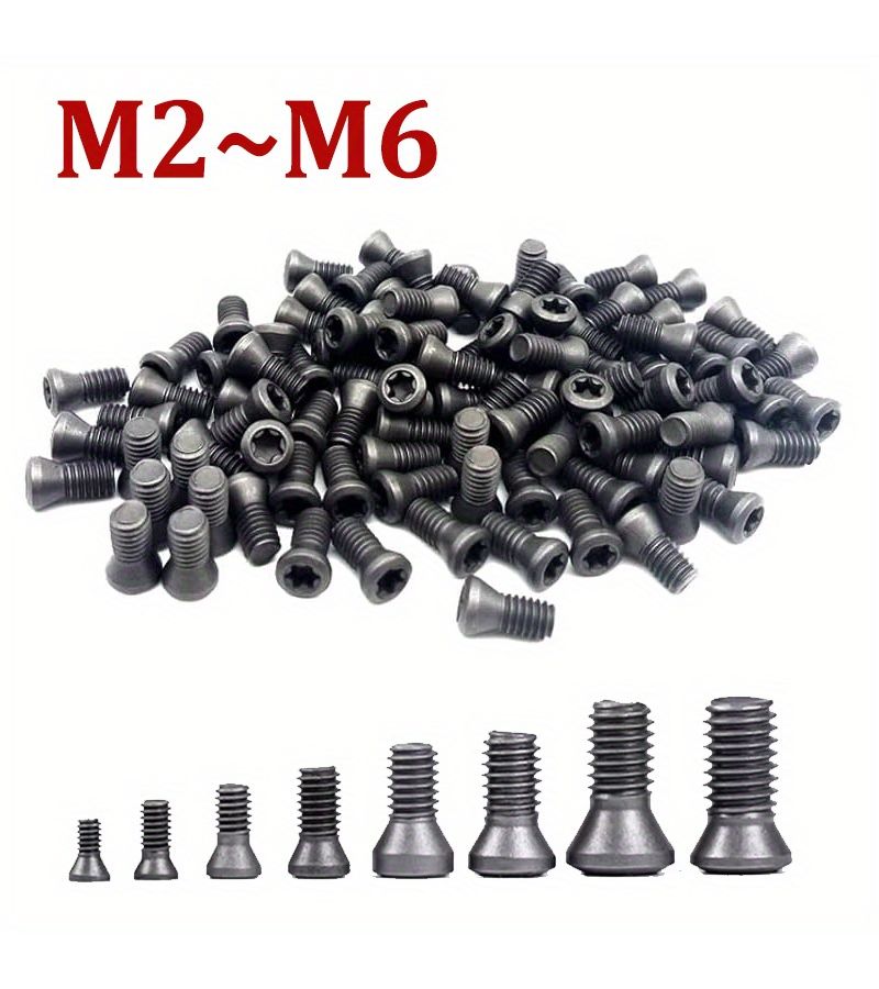 مسامير تثبيت 20 قطعة M2 5x8 مم لاستبدال إدراجات الكربيد لأدوات الخراطة والطحن في ماكينات التحكم الرقمي باستخدام الحاسوب (CNC). - Image 1