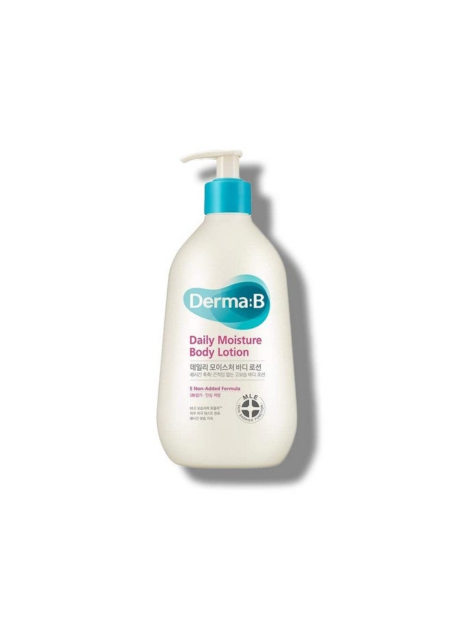 derma b DERMA B Daily Moisture Body Lotion, Non-Greasy Long-Lasting Moisturizer for Dry & Sensitive Skin with Olive Oil & Allantoin, Woody & Powdery Scented Skincare with Panthenol,13.5 Fl Oz, 400ml,Kbeauty  - Image 1
