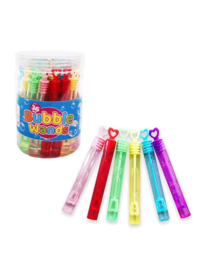SKKSTATIONERY 36 Pcs Mini Bubble Wands 6 Colors Party Favors Outdoor Christmas Bubble Blower For Kids Bubble Blaster Party Favors Easter Birthday  - Image 1