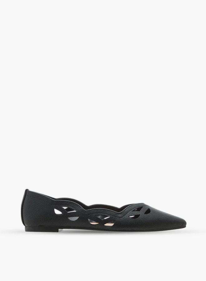 Flora Bella By Shoexpress Cut-Out Detail Slip-On Ballerinas