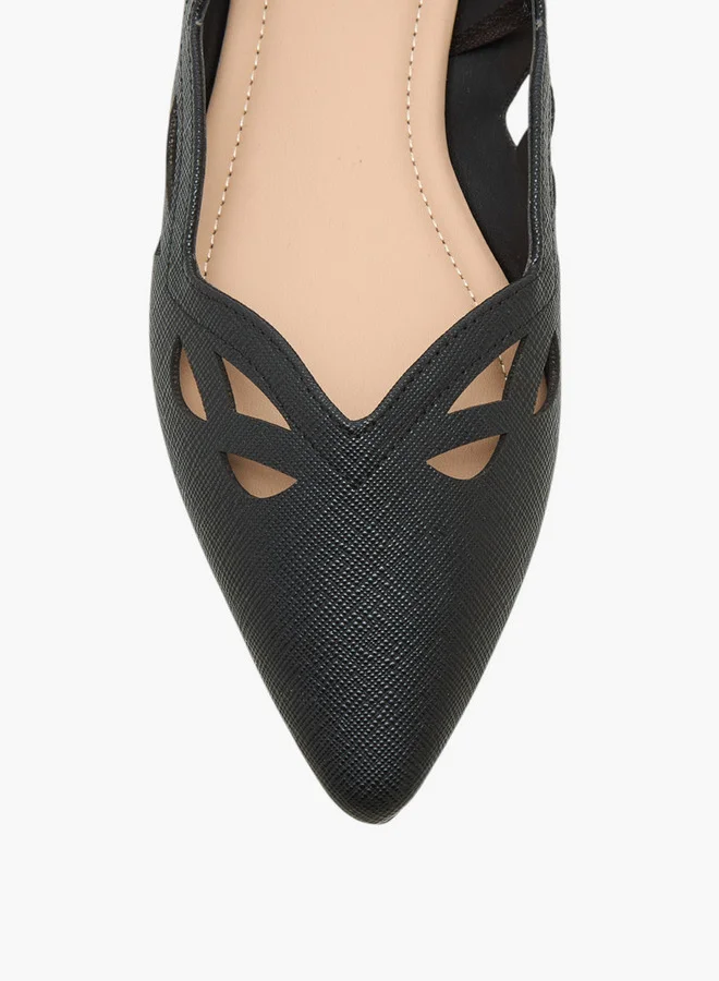 Flora Bella By Shoexpress Cut-Out Detail Slip-On Ballerinas