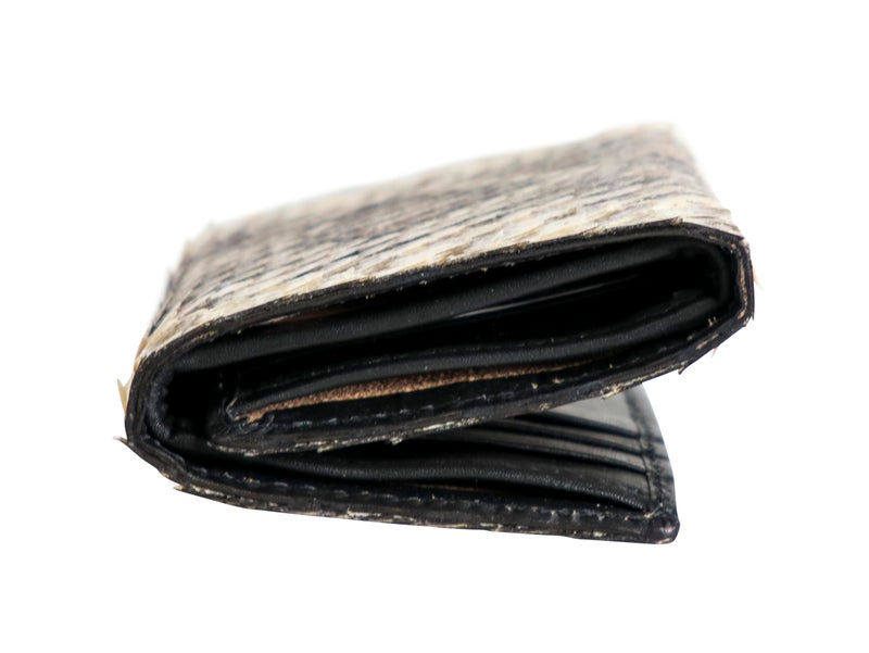 Chichester Inc Genuine Rattlesnake Skin Wallet: Trifold - Image 3
