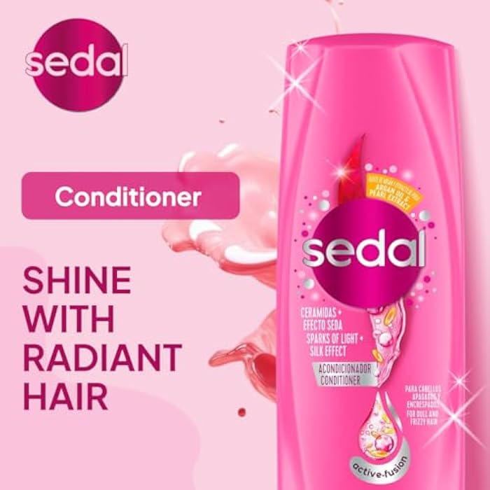 Sedal Conditioner for Dull & Frizzy Hair with Ceramides & Silk Effect for Shiny, Smooth Hair, 350 ml, Pack of 3 - Image 2