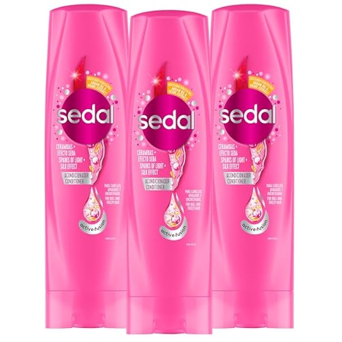 Sedal Conditioner for Dull & Frizzy Hair with Ceramides & Silk Effect for Shiny, Smooth Hair, 350 ml, Pack of 3 - Image 1