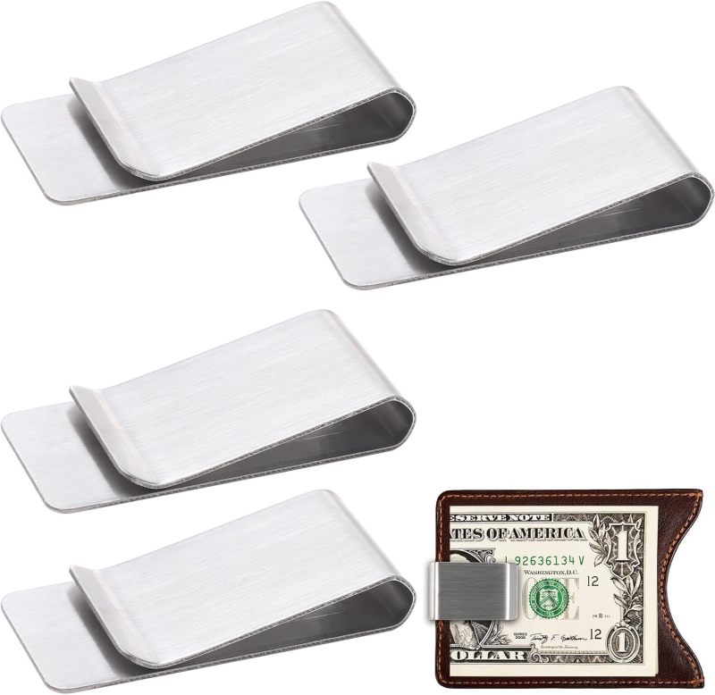 Titanium Card Holder Slim Minimalist Wallet With Money Clip - Solid Lightweight Design Secure Cash Organizer For Men Graduation Gift - Image 1