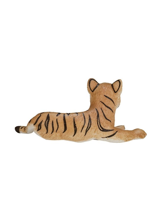 MOJO Tiger Cub Lying Down Realistic International Wildlife Hand Painted Toy Figurine - Image 3