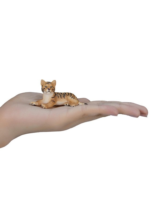 MOJO Tiger Cub Lying Down Realistic International Wildlife Hand Painted Toy Figurine - Image 4