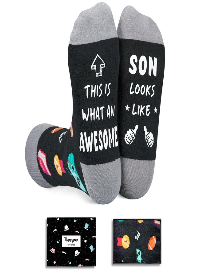 Happy Pop HAPPYPOP Funny Gifts for Adult Son - Bonus Son Birthday Gifts from Mother Father, Funny Men Socks - Image 1