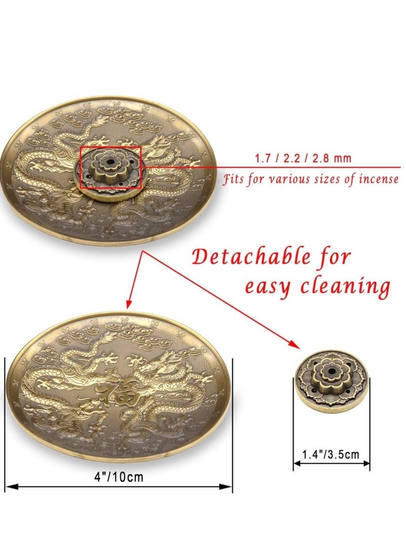 كابتن تيك حامل عصا البخور من النحاس الأصفر الموقد وعاء الحرف اليدوية مع ماسك الرماد لعطر مكتب المنزل واليوجا - Image 2