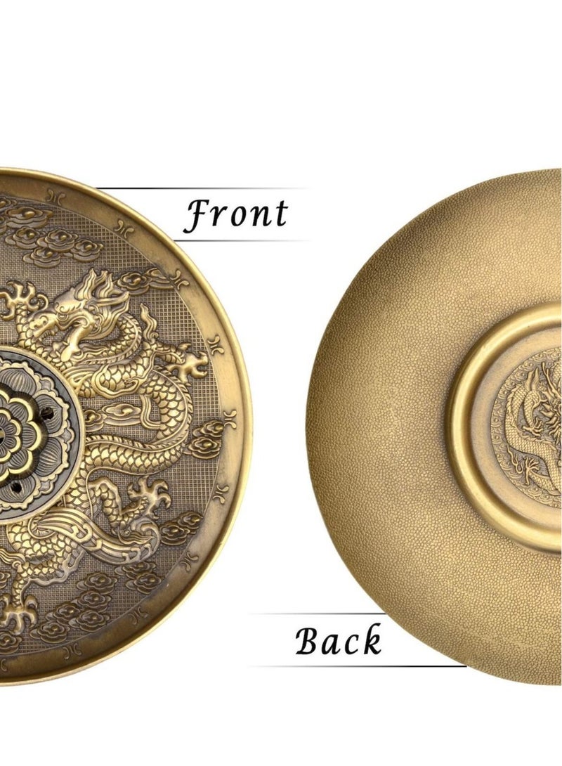 كابتن تيك حامل عصا البخور من النحاس الأصفر الموقد وعاء الحرف اليدوية مع ماسك الرماد لعطر مكتب المنزل واليوجا - Image 4