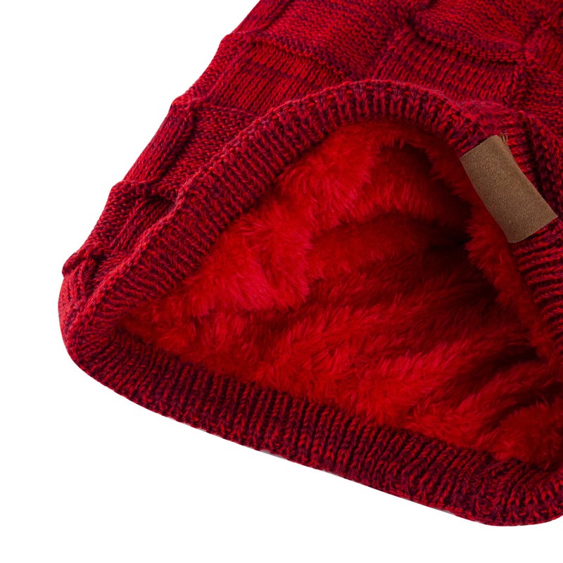 REDESS Beanie Hat for Men and Women Winter Warm Hats Knit Slouchy Thick Skull Cap with Face Cover - Image 3