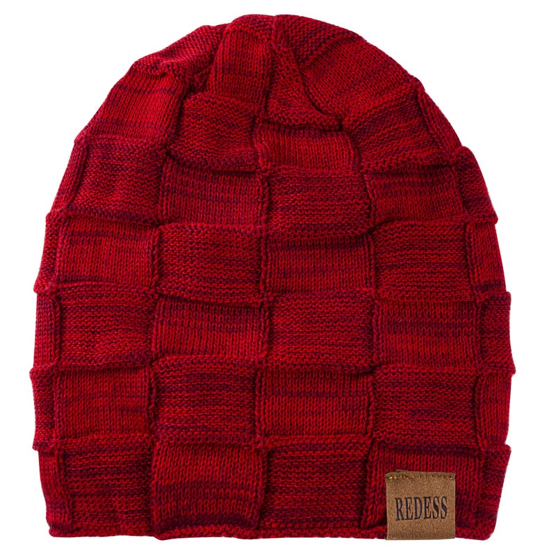 REDESS Beanie Hat for Men and Women Winter Warm Hats Knit Slouchy Thick Skull Cap with Face Cover - Image 2