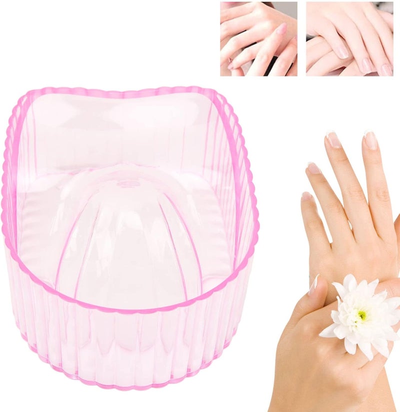 Bulk storage easy optimized build Nail Soaking Bowl, Acrylic Nail Soaker Tray Nail Polish Remover Bowl Manicure Tool for Beauty Salon (Transparent Pink) Assorted natural tone picks - Image 3