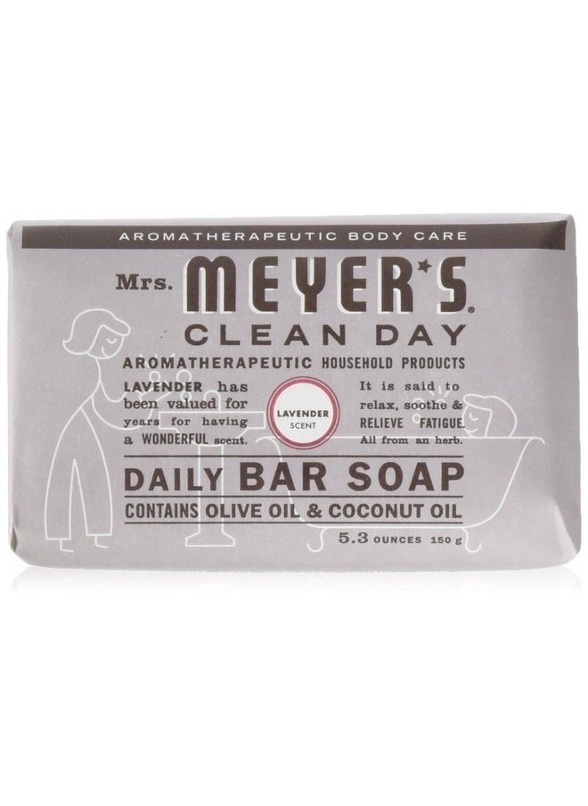 Mrs. Meyer's Clean Day Mrs Meyers Bar Soap Hard 5.3Oz Lavender Scent 12 Count  - Image 1