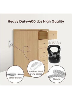 Gonice Furniture Anchors Straps,Anti Tip Furniture Straps for Baby Proofing,Metal Furniture Wall Straps Secure Heavy Falling Wardrobe Wall Safety Fixings Prevention Straps for Toddler(10 Pcs)  - Image 3