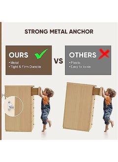 Gonice Furniture Anchors Straps,Anti Tip Furniture Straps for Baby Proofing,Metal Furniture Wall Straps Secure Heavy Falling Wardrobe Wall Safety Fixings Prevention Straps for Toddler(10 Pcs)  - Image 5