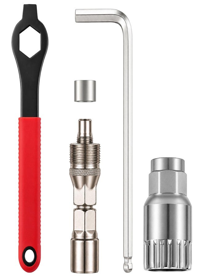 Rhevosil Upgraded Bicycle Crank Puller Set, Bike Crank Removal Tool, Professional Bike Repair Kit for Square Taper and Splined Cranks - Image 1