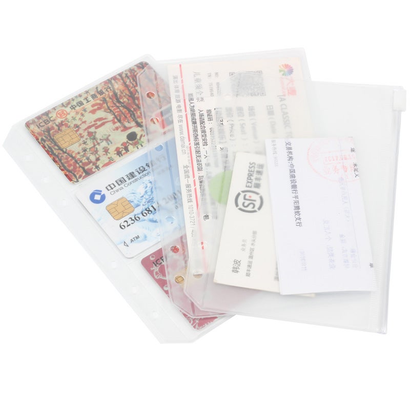 Pvc Transparent Bag A6 Hand Account Book A5 Storage File Bag Information Bag Notepad Business Card Book B5 Loose-Leaf Bag - Image 5