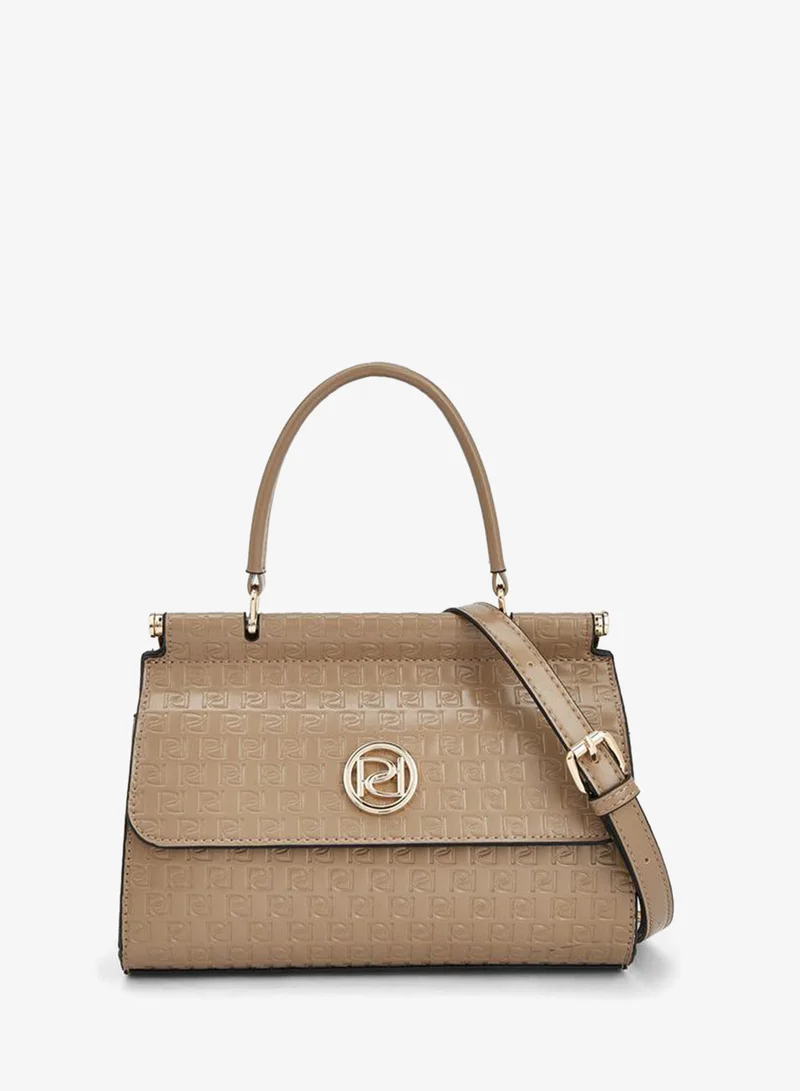 Paprika Embossed Monogram Satchel Bag
