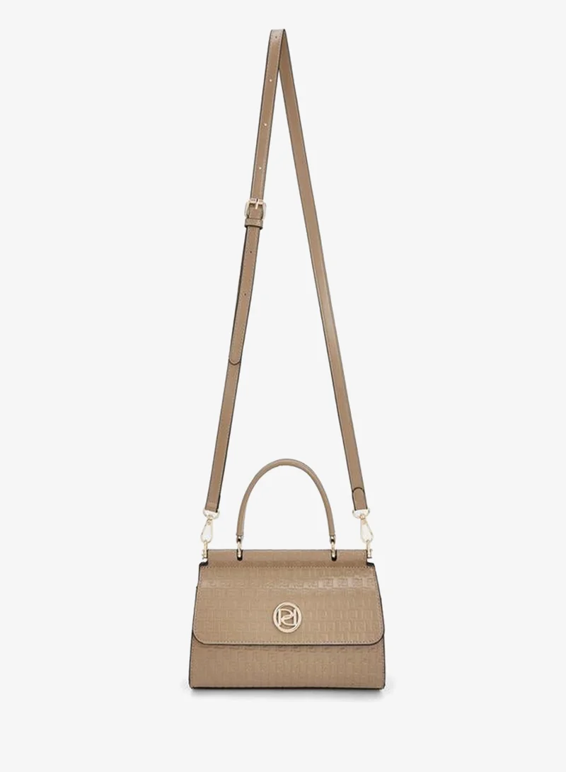 Paprika Embossed Monogram Satchel Bag