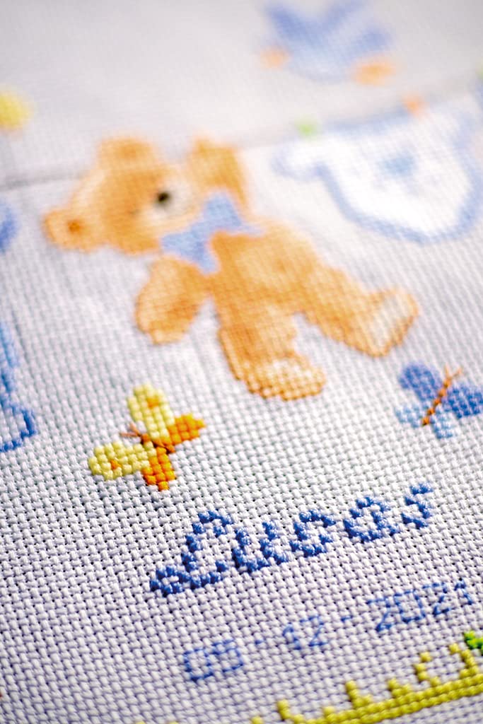 Vervaco Cross Stitch, Birth Bear (14 Count) - Image 2