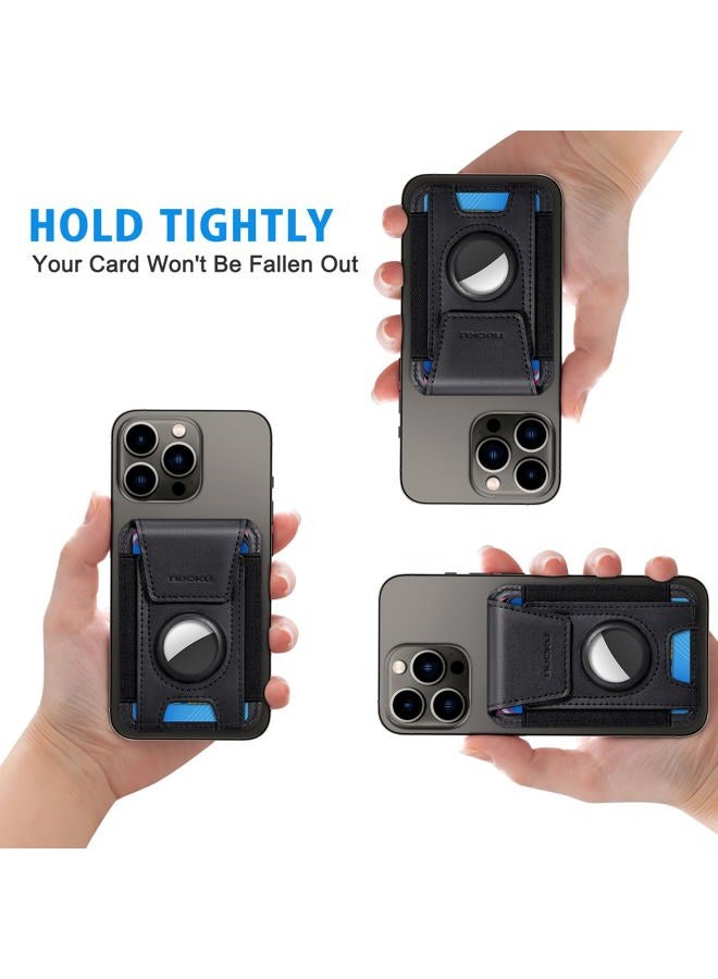 nuoku Magnetic Wallet Card Holder, Compatible with Magsafe Wallet for Airtag Holder, Magnetic Phone Wallet for iPhone 15/14/13/12 Series, Not for 13 Mini/12 Mini, Max Fits 6 Cards - Image 5