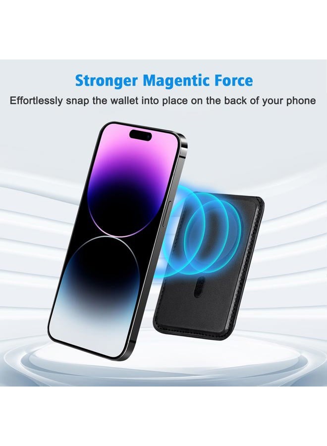 nuoku Magnetic Wallet Card Holder, Compatible with Magsafe Wallet for Airtag Holder, Magnetic Phone Wallet for iPhone 15/14/13/12 Series, Not for 13 Mini/12 Mini, Max Fits 6 Cards - Image 4