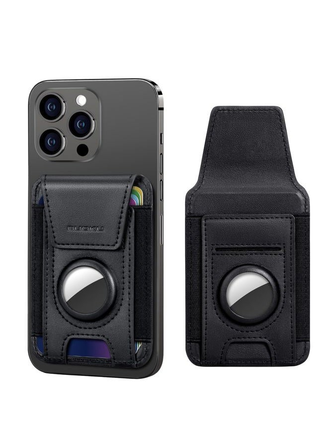 nuoku Magnetic Wallet Card Holder, Compatible with Magsafe Wallet for Airtag Holder, Magnetic Phone Wallet for iPhone 15/14/13/12 Series, Not for 13 Mini/12 Mini, Max Fits 6 Cards - Image 1