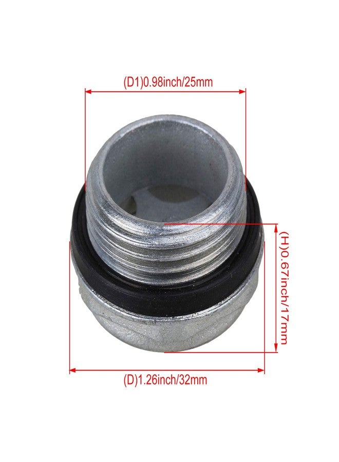 CNBTR 1.26 x 1.02 x 0.67 inch (Dia x D1 x H) Air Compressor Metal Oil Sight Glass Threaded G3/4 Silver Pack of 2 - Image 4