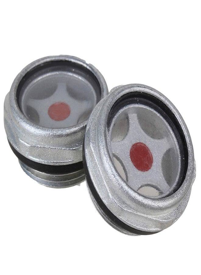 CNBTR 1.26 x 1.02 x 0.67 inch (Dia x D1 x H) Air Compressor Metal Oil Sight Glass Threaded G3/4 Silver Pack of 2 - Image 1