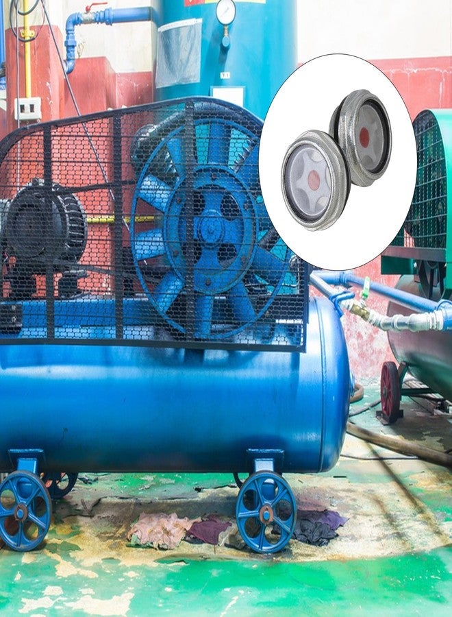 CNBTR 1.26 x 1.02 x 0.67 inch (Dia x D1 x H) Air Compressor Metal Oil Sight Glass Threaded G3/4 Silver Pack of 2 - Image 5