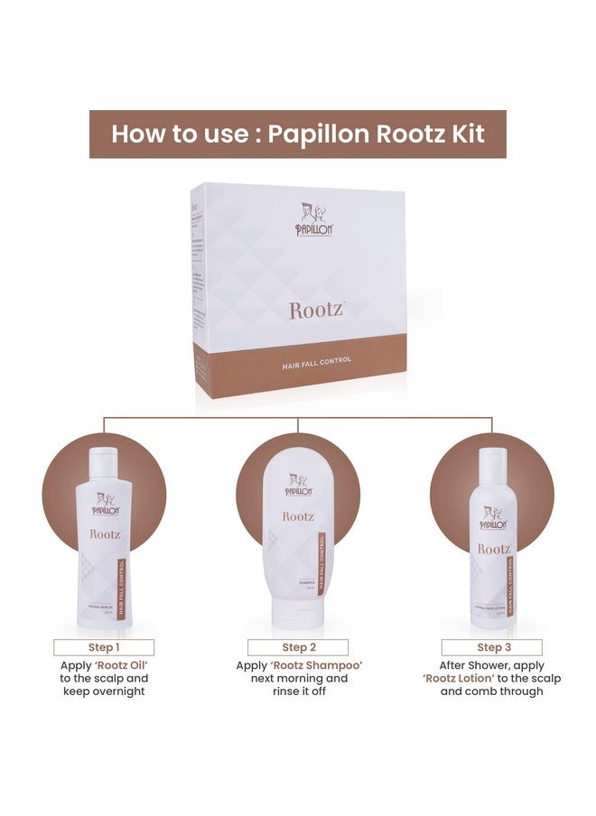 Papillon - Rootz Herbal Hair Oil - For Hair Fall Control - 100Ml - Image 1