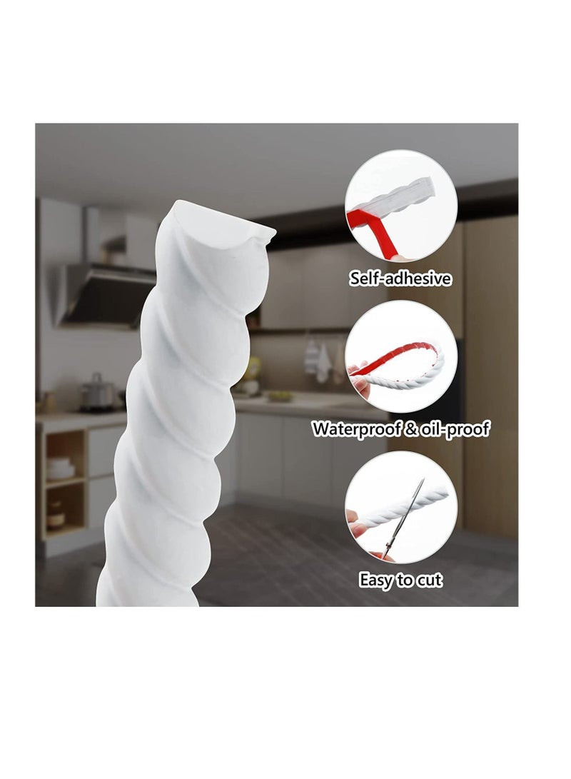 NIBEMINENT Flexible Molding Trim Wall Self Adhesive, 5M Peel and Stick Edge Trim, Wallpaper Border Caulk for Cabinet Edge, Door, Tile, Mirror Frame, Home Decor  - Image 4