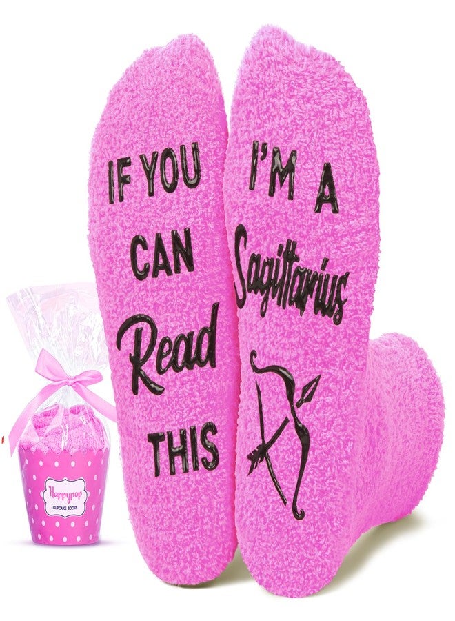 Happy Pop هدايا برج القوس من هابي بوب - هدايا الأبراج الفلكية، جوارب برج القوس النسائية بتصميم نجوم المجرة، مستوحاة من علم التنجيم والفضاء. - Image 1