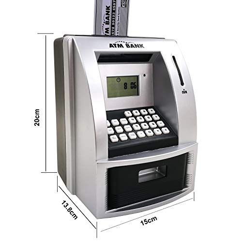 LIKE Toy Talking ATM Bank ATM Machine Savings Bank for Kids –Works like a Real one- Deposit, Withdraw, Debit Card, Saving Target, Timer and Clock - Image 4