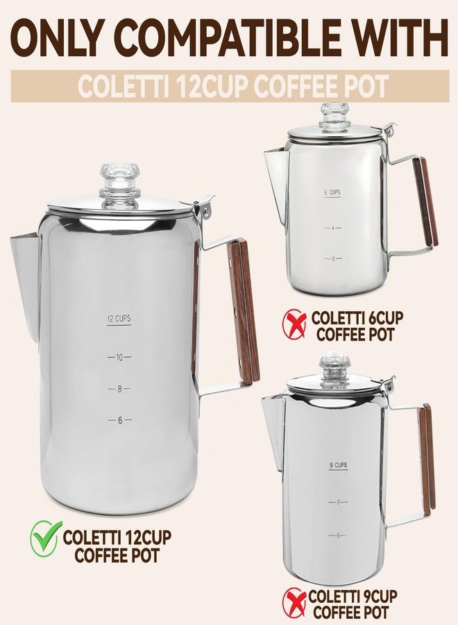 brikinte 160 Pcs Percolator Coffee Filters Compatible with COLETTI Coffee Percolator, Disposable Perforated Filter Paper for Coletti Bozeman 12 Cup - Image 2