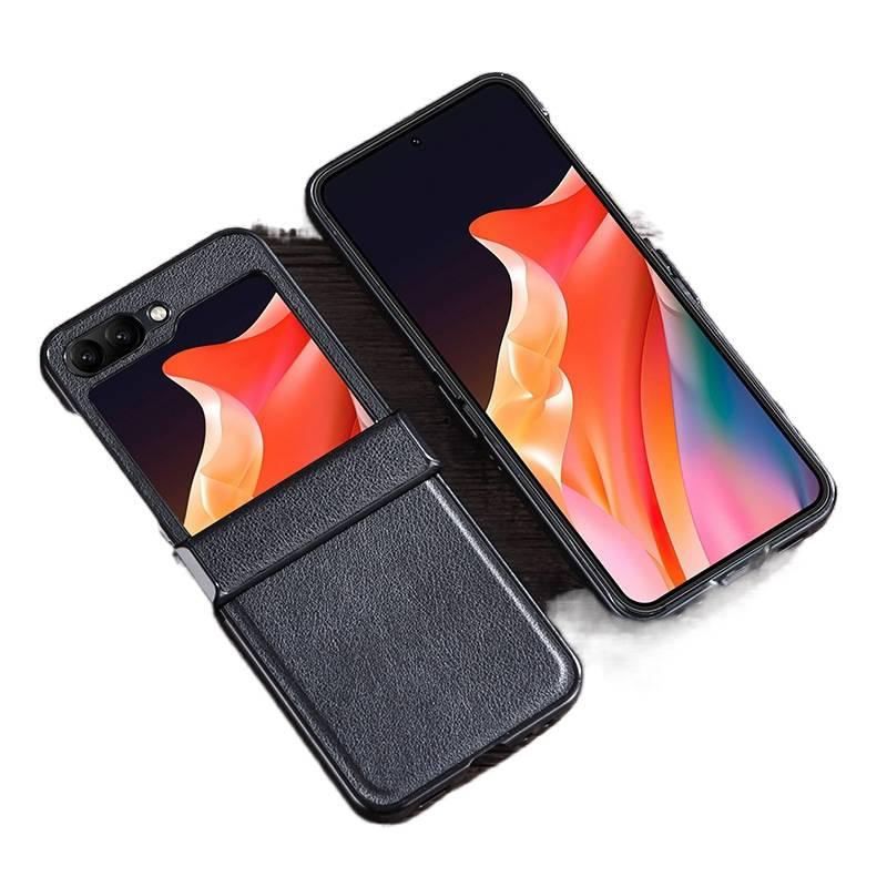 غطاء واقي | حماية من السقوط | تصميم بسيط وعملي | أخضر | مقاوم للصدمات لـ Samsung Galaxy Z Flip 5 | ملمس جلد - Image 5