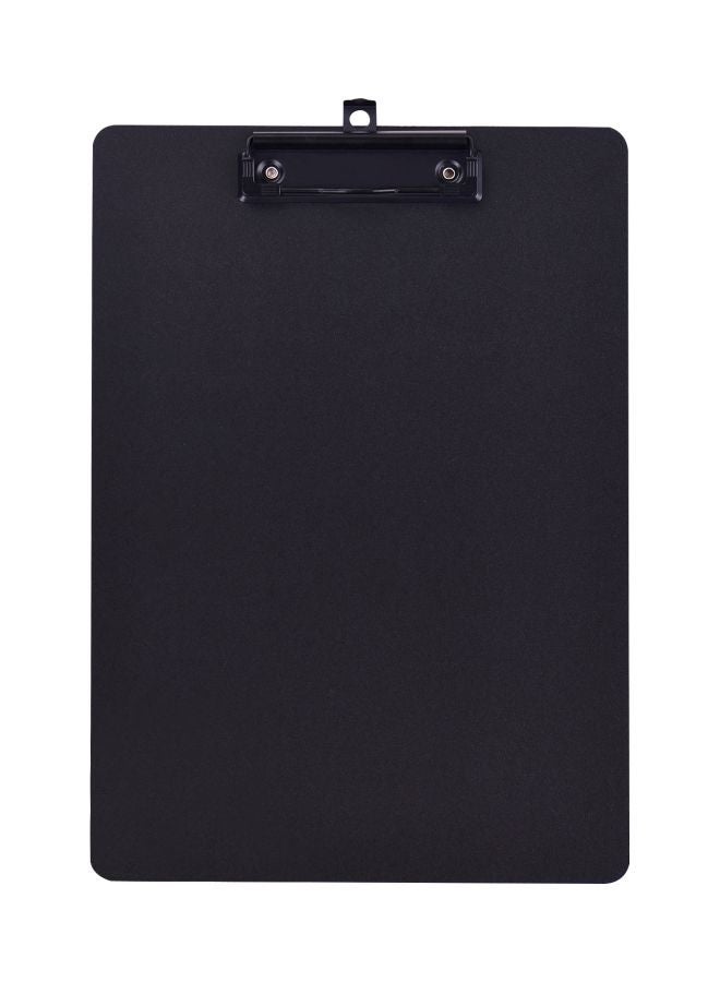 A4 Plastic Clipboard Black - Image 1