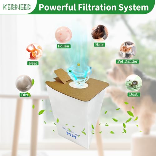 Kerneed 10 Pack MM Vacuum Bags for Sanitaire S3680 & SC3680 Canister Vacuums & Eureka Mighty Mite 3670 3680 4100 4300 5180 Series Canisters, Model 60297A, 60295A, 60295B, 60295C, 60296C, 63253A - Image 5