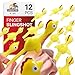 X-Protector XProtector Rubber Chicken Slingshot 12 PCS Pack Flying Finger Slingshot Yellow Chicken Flingers Sling Shot Toys for Kids Funny Adult Pinata Stuffers Premium Slime for Fingers - Image 2