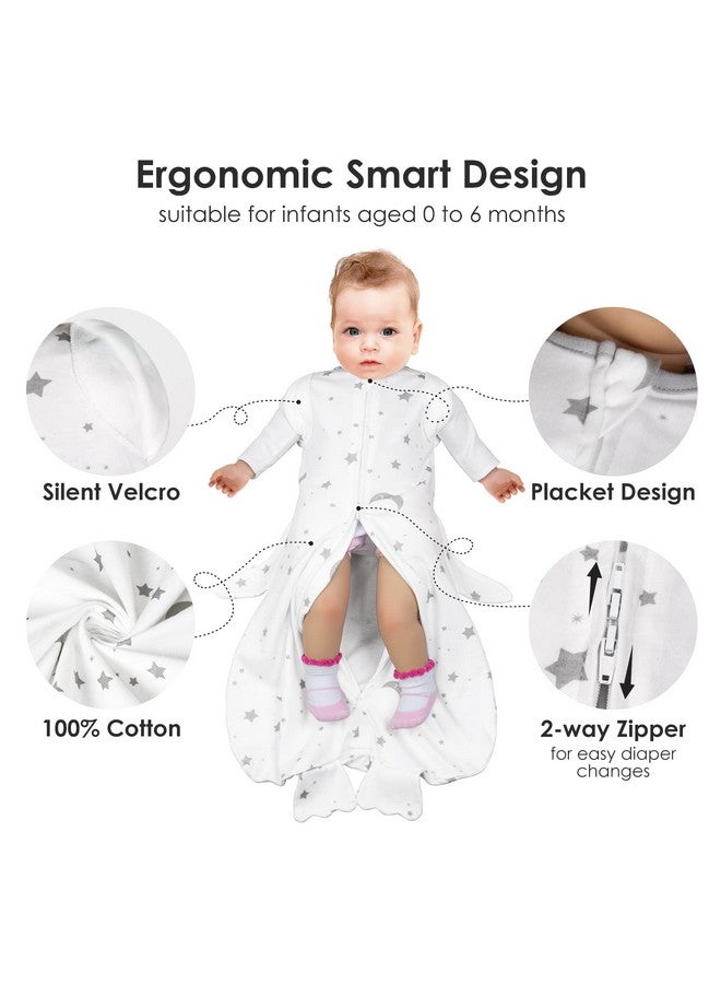 Beberoad Love Baby Swaddle, Breathable Sleep Sack for Newborns, Easy Swaddling, Stars, Medium, 1 Pack - Image 4