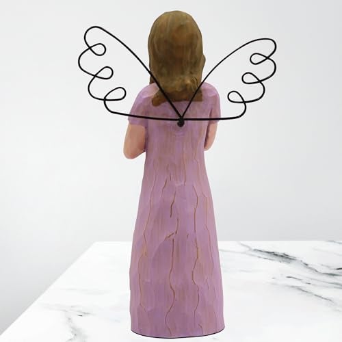 BORLESTA Sympathy Gifts for Loss of Loved One - Bereavement Gifts, Memorial Gifts, Remembrance Gifts, Angel Gifts for Women, Angel Figurines (Purple) - Image 5