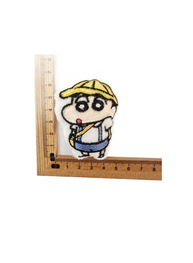 Variant Crayon Shin Cartoon Plush Animal DIY Accessories Decoration Accessories Shoes And Hats Clothing Accessories Socks Decoration-Color:Yellow Hat Xiaoxin  - Image 5