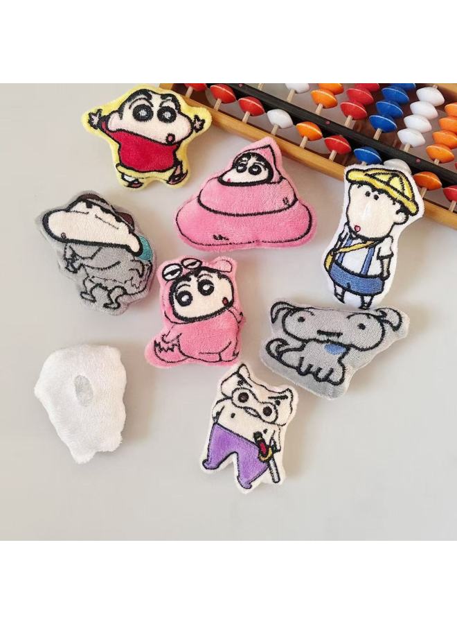 Variant Crayon Shin Cartoon Plush Animal DIY Accessories Decoration Accessories Shoes And Hats Clothing Accessories Socks Decoration-Color:Yellow Hat Xiaoxin  - Image 3