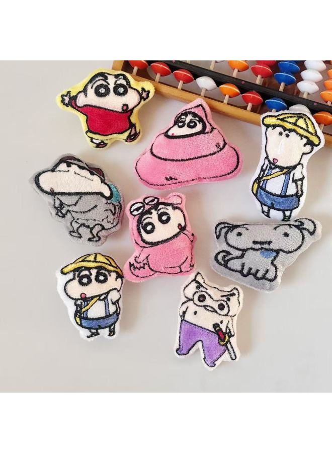 Variant Crayon Shin Cartoon Plush Animal DIY Accessories Decoration Accessories Shoes And Hats Clothing Accessories Socks Decoration-Color:Yellow Hat Xiaoxin  - Image 2